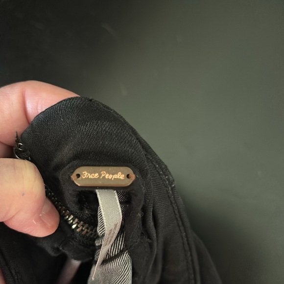 Free People mini black denim mini skirt. - Picture 4 of 4